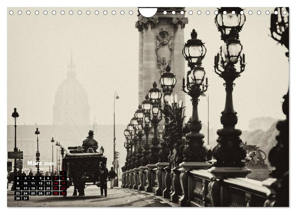 Weitere Ansicht: Paris-Impressionen in Schwarz-Weiß (Wandkalender 2026 DIN A4 quer), CALVENDO Monatskalender | Calvendo, Christian Müller