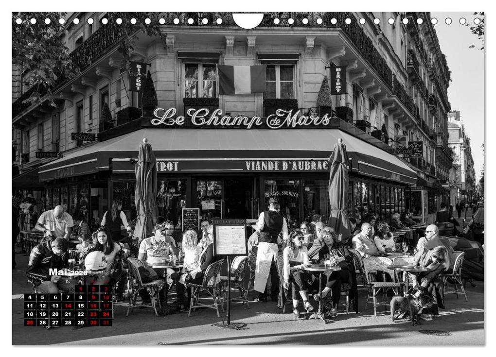 Weitere Ansicht: Paris-Impressionen in Schwarz-Weiß (Wandkalender 2026 DIN A4 quer), CALVENDO Monatskalender | Calvendo, Christian Müller