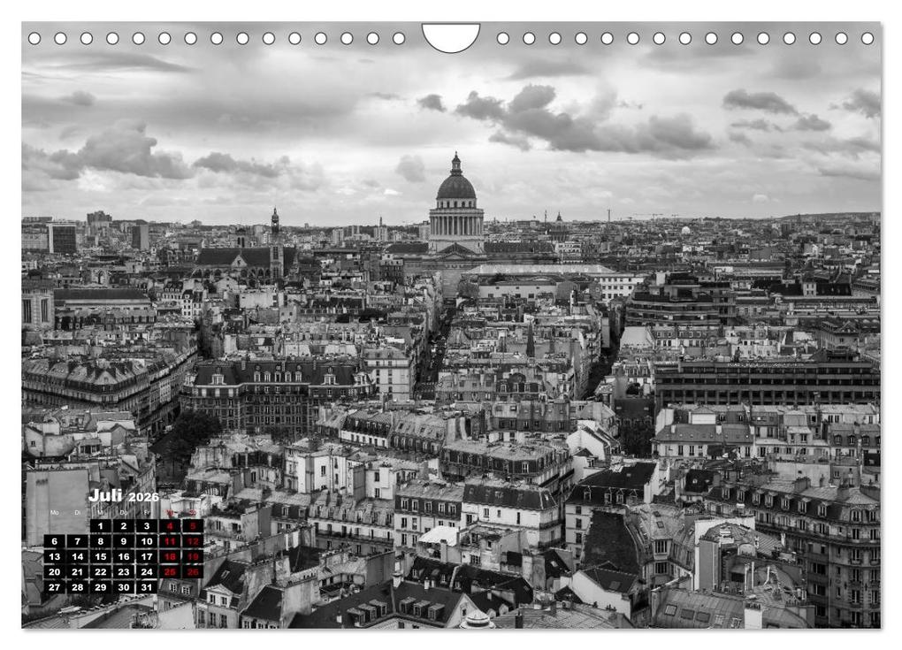 Weitere Ansicht: Paris-Impressionen in Schwarz-Weiß (Wandkalender 2026 DIN A4 quer), CALVENDO Monatskalender | Calvendo, Christian Müller