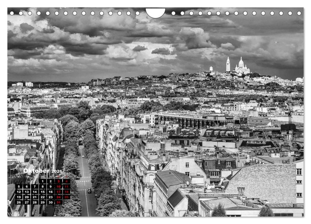 Weitere Ansicht: Paris-Impressionen in Schwarz-Weiß (Wandkalender 2026 DIN A4 quer), CALVENDO Monatskalender | Calvendo, Christian Müller