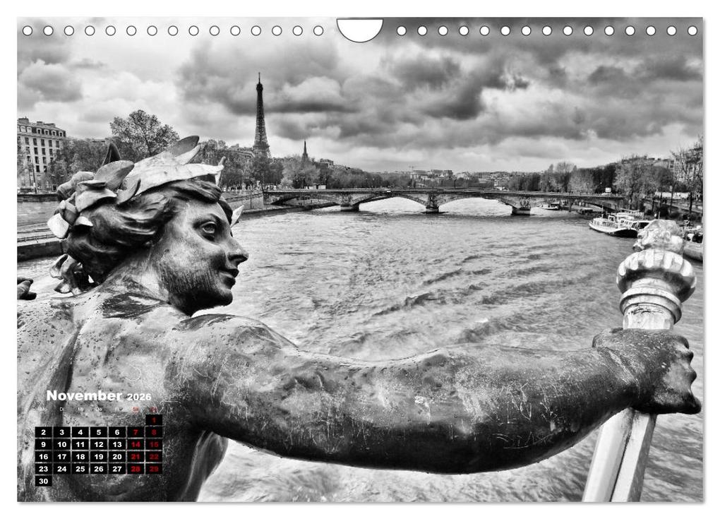 Weitere Ansicht: Paris-Impressionen in Schwarz-Weiß (Wandkalender 2026 DIN A4 quer), CALVENDO Monatskalender | Calvendo, Christian Müller