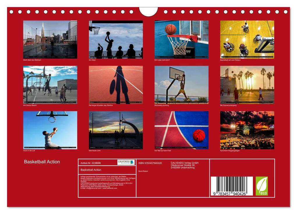 Weitere Ansicht: Basketball Action (Wandkalender 2026 DIN A4 quer), CALVENDO Monatskalender | Calvendo, Boris Robert