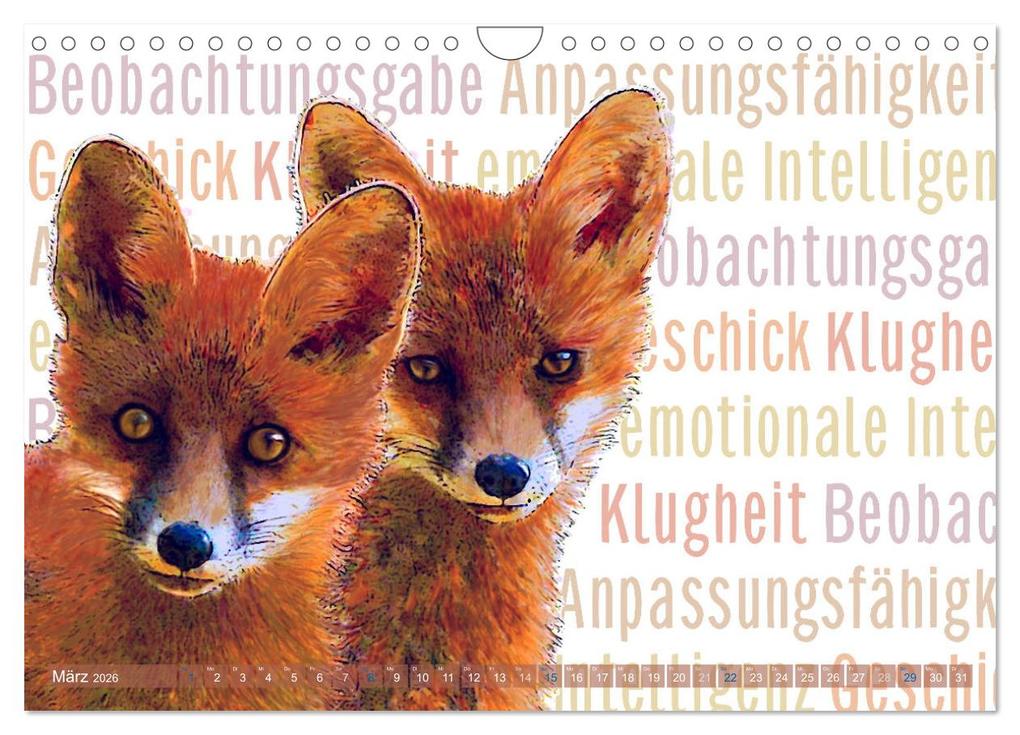 Weitere Ansicht: Mein wildes Krafttier und seine spirituellen Werte. (Wandkalender 2026 DIN A4 quer), CALVENDO Monatskalender | Calvendo, Astrid Ryzek