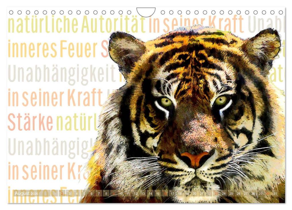 Weitere Ansicht: Mein wildes Krafttier und seine spirituellen Werte. (Wandkalender 2026 DIN A4 quer), CALVENDO Monatskalender | Calvendo, Astrid Ryzek