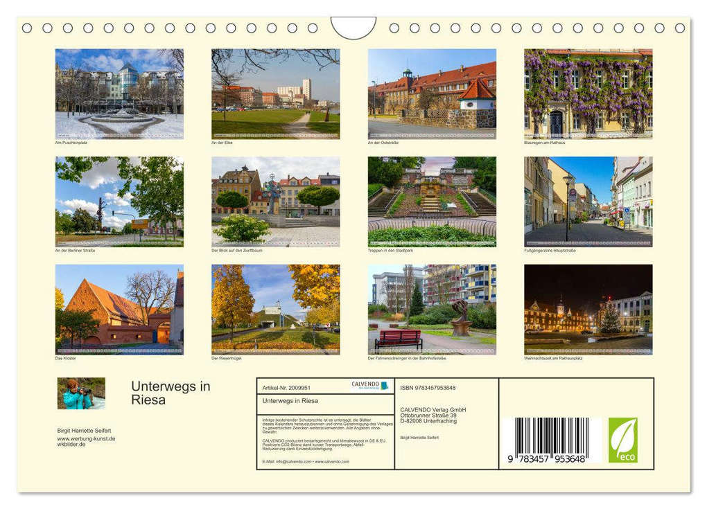 Weitere Ansicht: Unterwegs in Riesa (Wandkalender 2026 DIN A4 quer), CALVENDO Monatskalender | Birgit Harriette Seifert, Calvendo