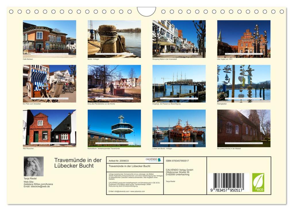 Weitere Ansicht: Travemünde in der Lübecker Bucht (Wandkalender 2026 DIN A4 quer), CALVENDO Monatskalender | Tanja Riedel, Calvendo