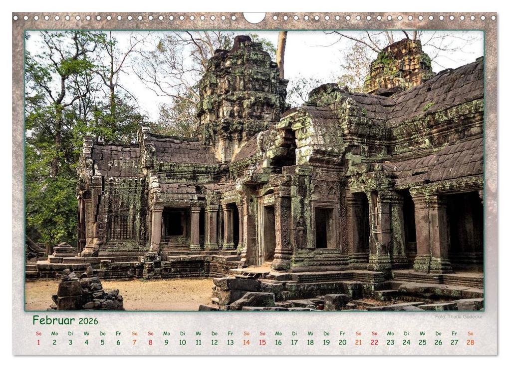 Weitere Ansicht: Kambodscha, Angkor Thom, Angkor Wat und Bayon (Wandkalender 2026 DIN A3 quer), CALVENDO Monatskalender | Dieter Gödecke, Calvendo