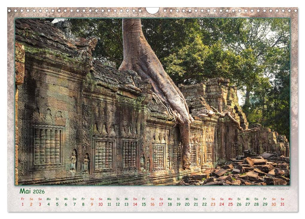 Weitere Ansicht: Kambodscha, Angkor Thom, Angkor Wat und Bayon (Wandkalender 2026 DIN A3 quer), CALVENDO Monatskalender | Dieter Gödecke, Calvendo