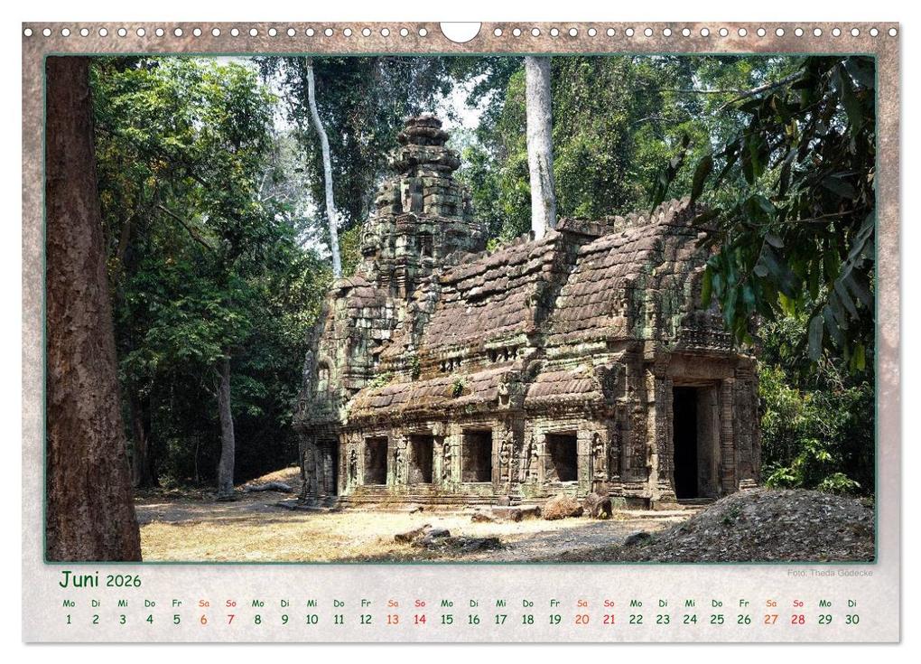 Weitere Ansicht: Kambodscha, Angkor Thom, Angkor Wat und Bayon (Wandkalender 2026 DIN A3 quer), CALVENDO Monatskalender | Dieter Gödecke, Calvendo