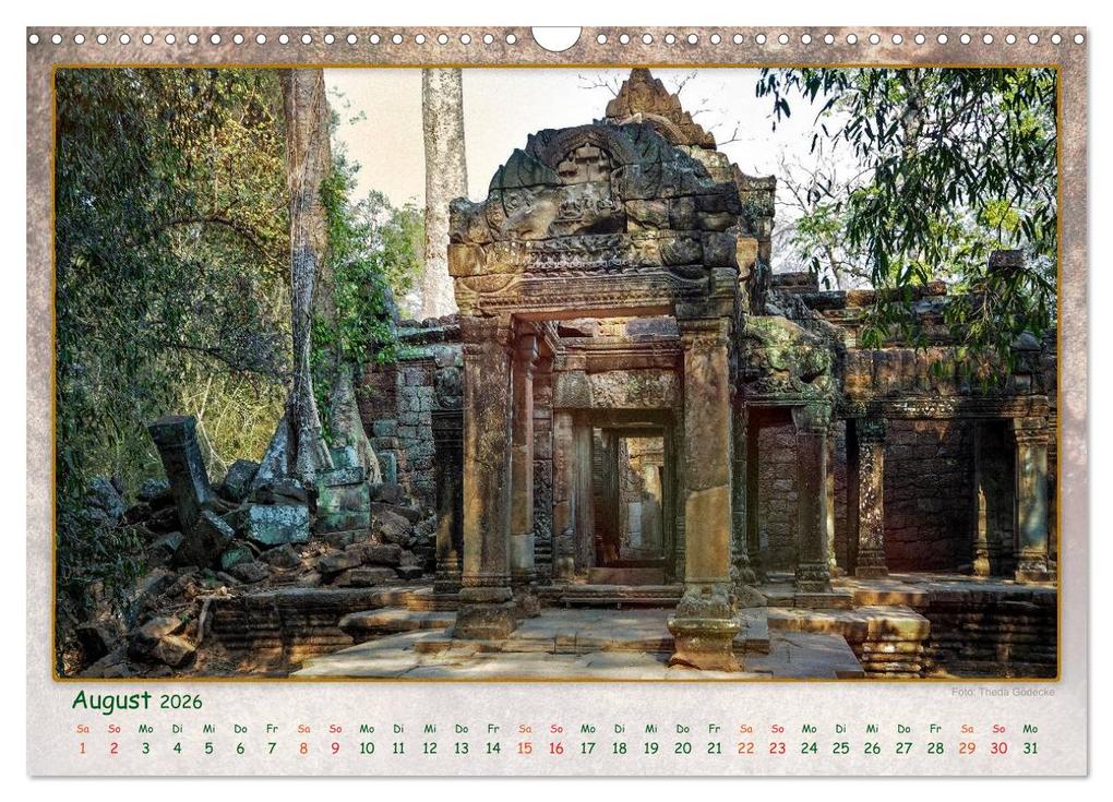 Weitere Ansicht: Kambodscha, Angkor Thom, Angkor Wat und Bayon (Wandkalender 2026 DIN A3 quer), CALVENDO Monatskalender | Dieter Gödecke, Calvendo