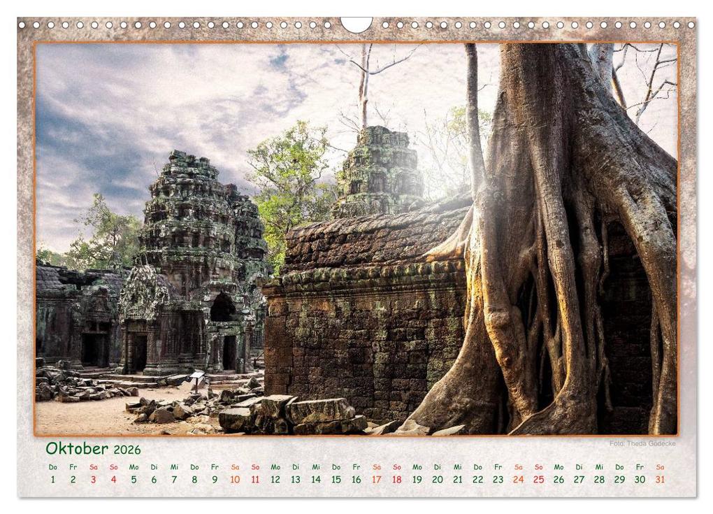 Weitere Ansicht: Kambodscha, Angkor Thom, Angkor Wat und Bayon (Wandkalender 2026 DIN A3 quer), CALVENDO Monatskalender | Dieter Gödecke, Calvendo