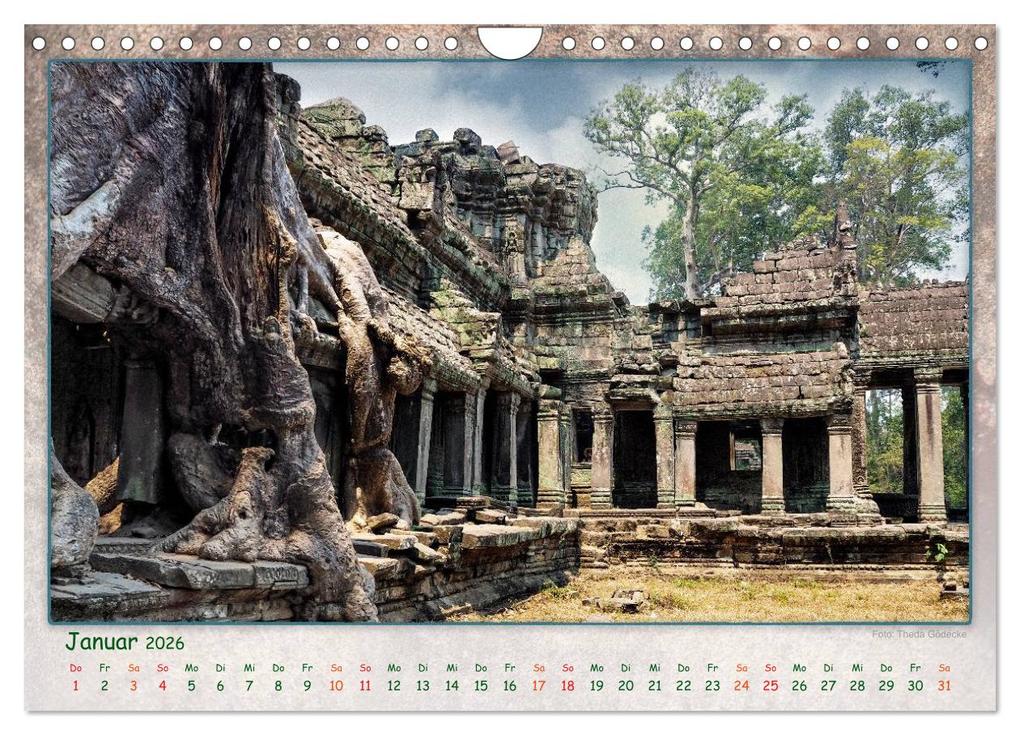 Weitere Ansicht: Kambodscha, Angkor Thom, Angkor Wat und Bayon (Wandkalender 2026 DIN A4 quer), CALVENDO Monatskalender | Dieter Gödecke, Calvendo