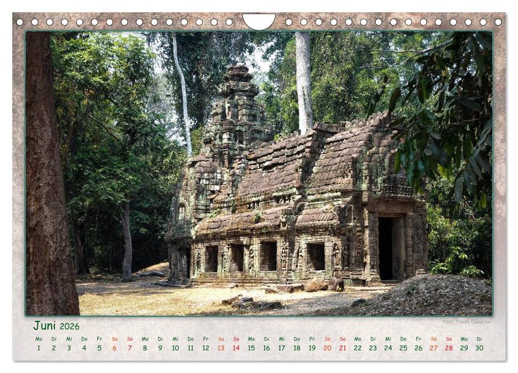 Weitere Ansicht: Kambodscha, Angkor Thom, Angkor Wat und Bayon (Wandkalender 2026 DIN A4 quer), CALVENDO Monatskalender | Dieter Gödecke, Calvendo