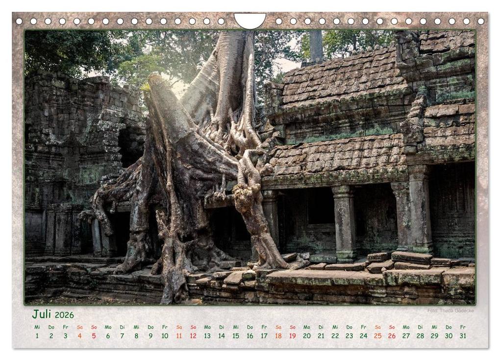 Weitere Ansicht: Kambodscha, Angkor Thom, Angkor Wat und Bayon (Wandkalender 2026 DIN A4 quer), CALVENDO Monatskalender | Dieter Gödecke, Calvendo