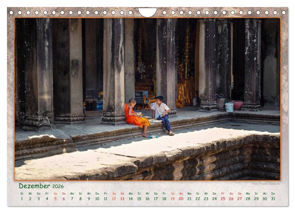 Weitere Ansicht: Kambodscha, Angkor Thom, Angkor Wat und Bayon (Wandkalender 2026 DIN A4 quer), CALVENDO Monatskalender | Dieter Gödecke, Calvendo
