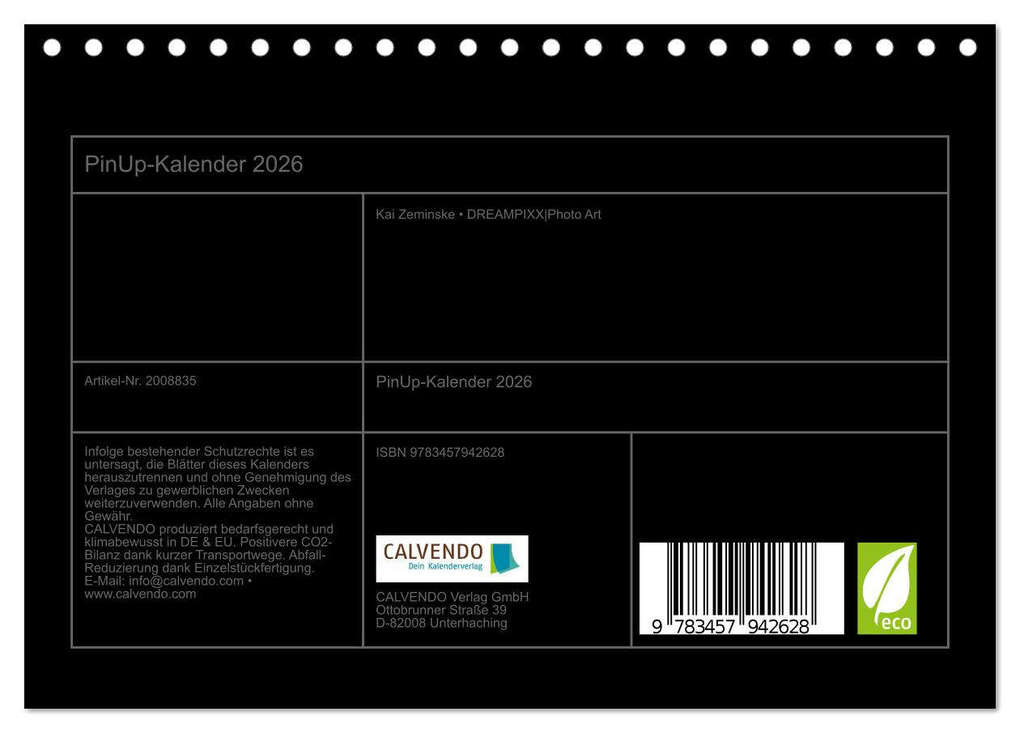 Weitere Ansicht: PinUp-Kalender 2026 (Tischkalender 2026 DIN A5 quer), CALVENDO Monatskalender | DREAMPIXX DREAMPIXX, Calvendo, DREAMPIXX