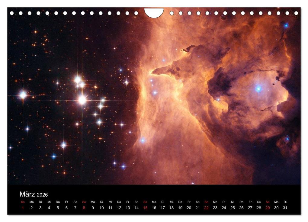 Weitere Ansicht: Der Weltraum. Spektakuläre Gasnebel und Galaxien (Wandkalender 2026 DIN A4 quer), CALVENDO Monatskalender | Calvendo, Elisabeth Stanzer