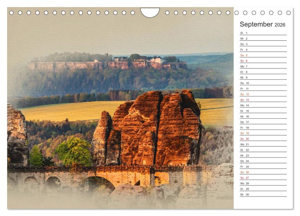 Weitere Ansicht: Traumhafte Sächsische Schweiz (Wandkalender 2026 DIN A4 quer), CALVENDO Monatskalender | Calvendo, Dirk Meutzner