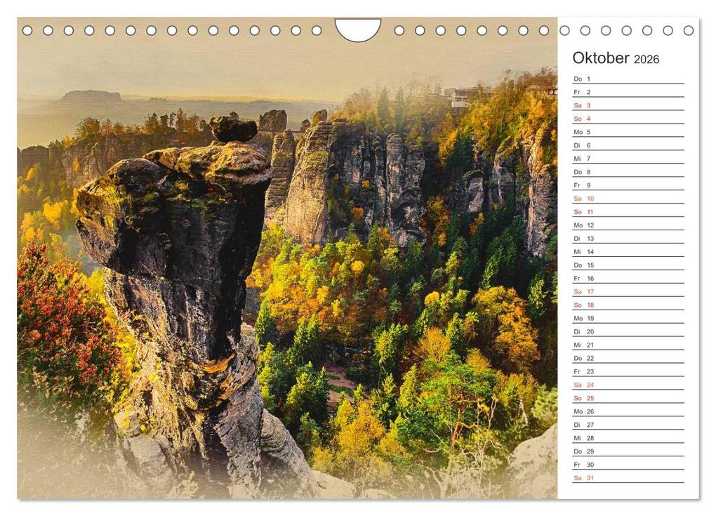 Weitere Ansicht: Traumhafte Sächsische Schweiz (Wandkalender 2026 DIN A4 quer), CALVENDO Monatskalender | Calvendo, Dirk Meutzner