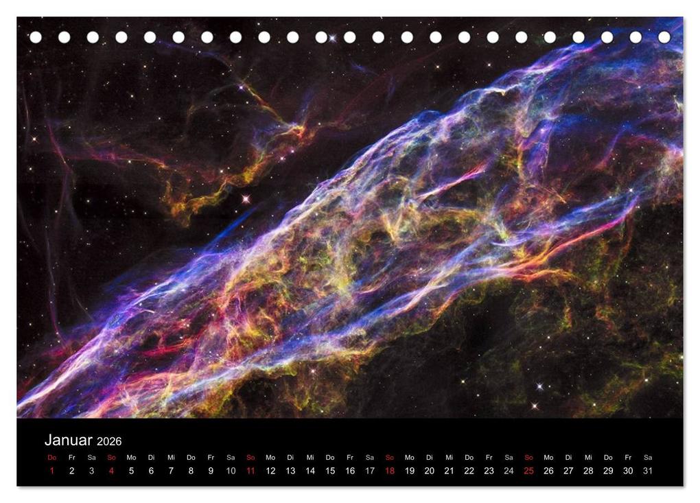 Weitere Ansicht: Der Weltraum. Spektakuläre Gasnebel und Galaxien (Tischkalender 2026 DIN A5 quer), CALVENDO Monatskalender | Calvendo, Elisabeth Stanzer