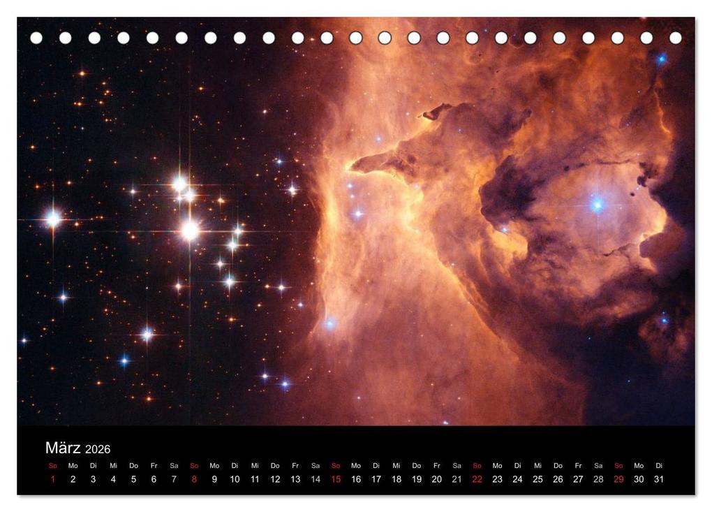 Weitere Ansicht: Der Weltraum. Spektakuläre Gasnebel und Galaxien (Tischkalender 2026 DIN A5 quer), CALVENDO Monatskalender | Calvendo, Elisabeth Stanzer