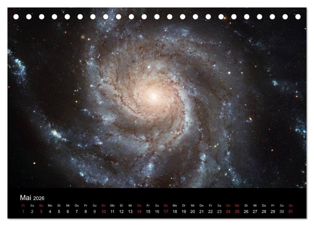 Weitere Ansicht: Der Weltraum. Spektakuläre Gasnebel und Galaxien (Tischkalender 2026 DIN A5 quer), CALVENDO Monatskalender | Calvendo, Elisabeth Stanzer