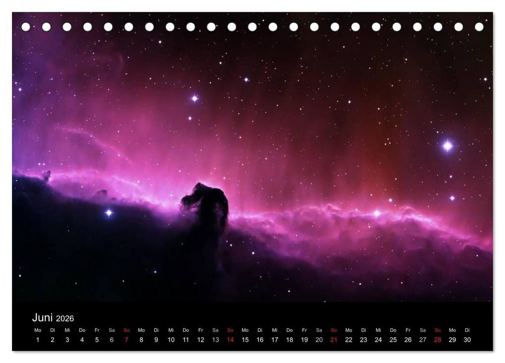 Weitere Ansicht: Der Weltraum. Spektakuläre Gasnebel und Galaxien (Tischkalender 2026 DIN A5 quer), CALVENDO Monatskalender | Calvendo, Elisabeth Stanzer
