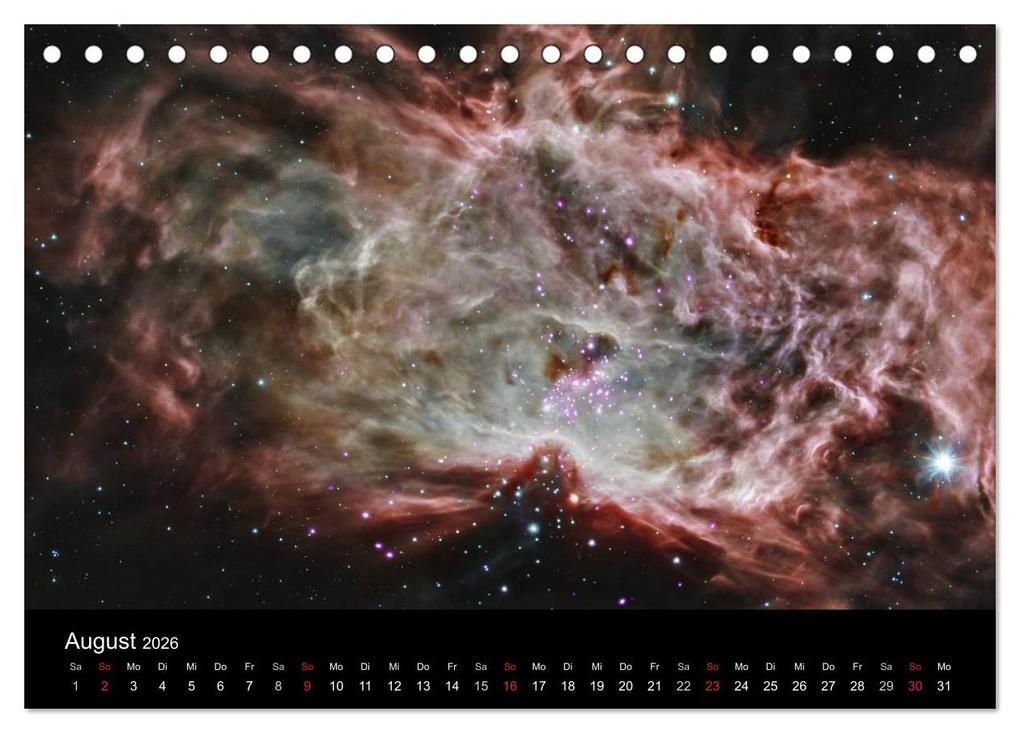 Weitere Ansicht: Der Weltraum. Spektakuläre Gasnebel und Galaxien (Tischkalender 2026 DIN A5 quer), CALVENDO Monatskalender | Calvendo, Elisabeth Stanzer