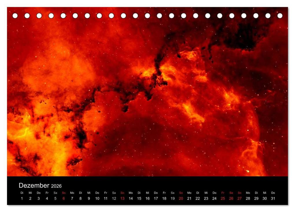Weitere Ansicht: Der Weltraum. Spektakuläre Gasnebel und Galaxien (Tischkalender 2026 DIN A5 quer), CALVENDO Monatskalender | Calvendo, Elisabeth Stanzer