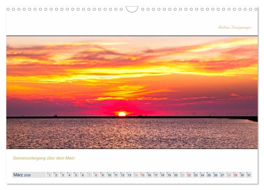 Weitere Ansicht: PANORAMA - Ostfriesische Inseln (Wandkalender 2026 DIN A3 quer), CALVENDO Monatskalender | Calvendo, Andrea Dreegmeyer