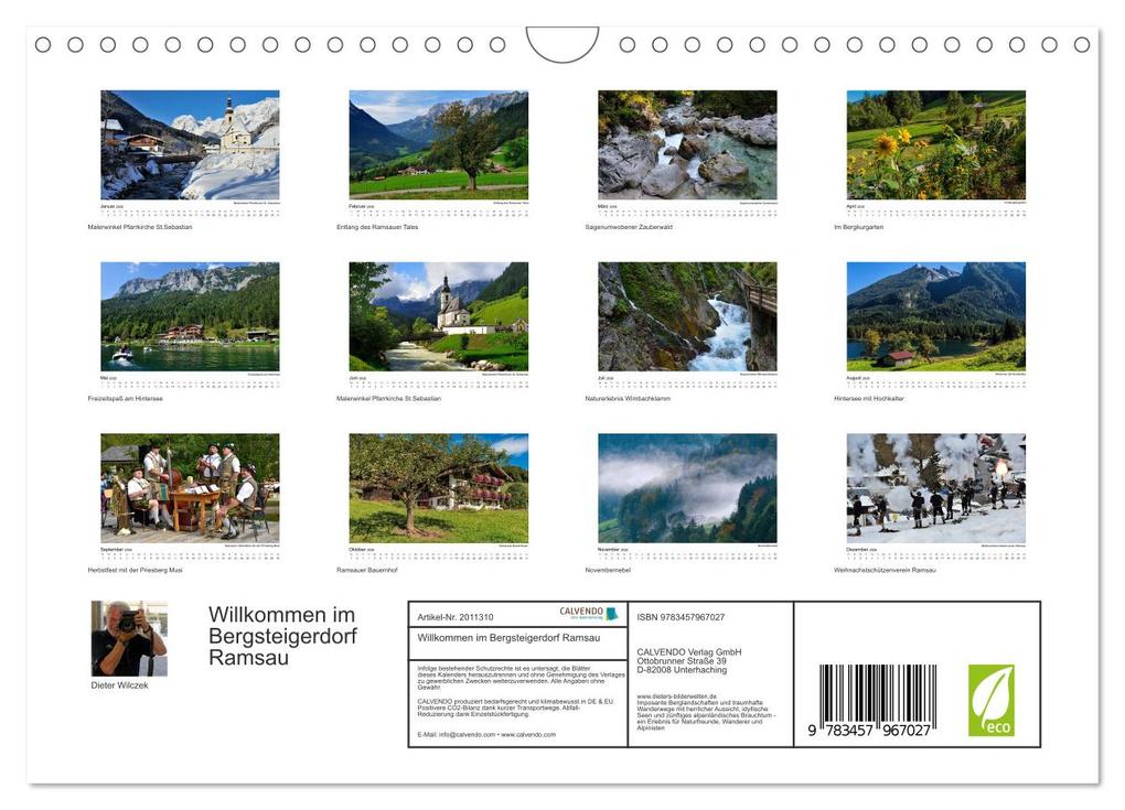 Weitere Ansicht: Willkommen im Bergsteigerdorf Ramsau (Wandkalender 2026 DIN A4 quer), CALVENDO Monatskalender | Calvendo, Dieter Wilczek