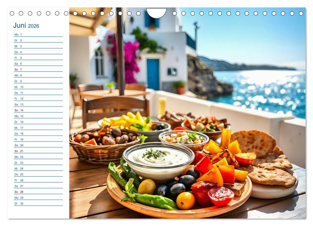 Weitere Ansicht: Zwölf Teller Sonne - Kulinarisch durchs Griechenjahr (Wandkalender 2026 DIN A4 quer), CALVENDO Monatskalender | Calvendo, Fred Schimak