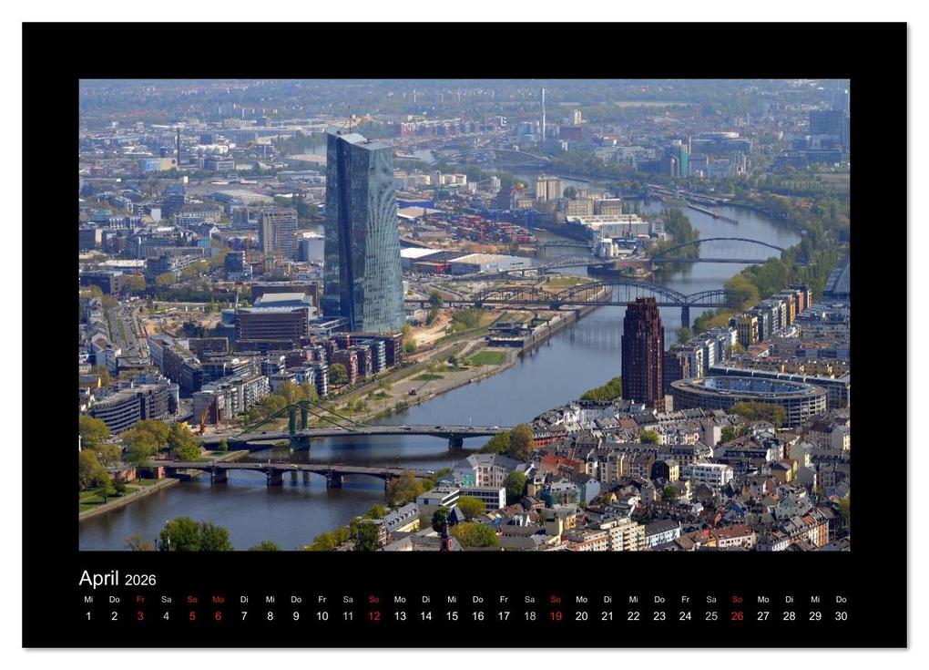 Weitere Ansicht: über den Dächern von FRANKFURT (Wandkalender 2026 DIN A4 quer), CALVENDO Monatskalender | Calvendo, Bild- & Kalenderverlag Monika Müller