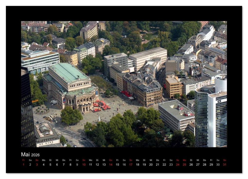 Weitere Ansicht: über den Dächern von FRANKFURT (Wandkalender 2026 DIN A4 quer), CALVENDO Monatskalender | Calvendo, Bild- & Kalenderverlag Monika Müller