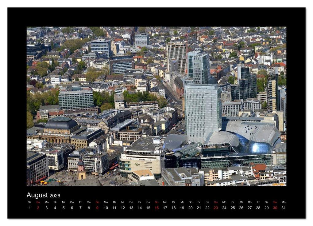 Weitere Ansicht: über den Dächern von FRANKFURT (Wandkalender 2026 DIN A4 quer), CALVENDO Monatskalender | Calvendo, Bild- & Kalenderverlag Monika Müller