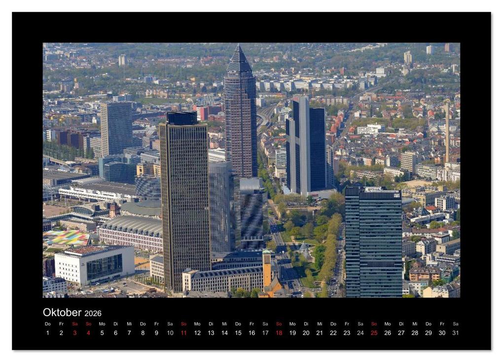 Weitere Ansicht: über den Dächern von FRANKFURT (Wandkalender 2026 DIN A4 quer), CALVENDO Monatskalender | Calvendo, Bild- & Kalenderverlag Monika Müller