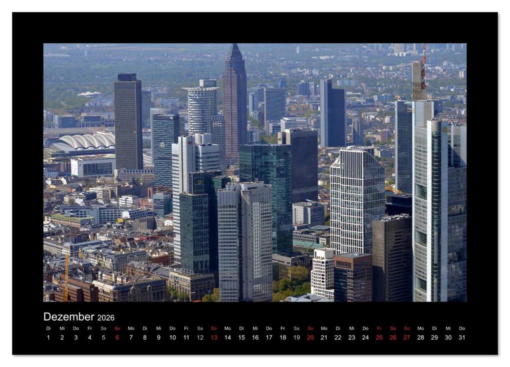 Weitere Ansicht: über den Dächern von FRANKFURT (Wandkalender 2026 DIN A4 quer), CALVENDO Monatskalender | Calvendo, Bild- & Kalenderverlag Monika Müller