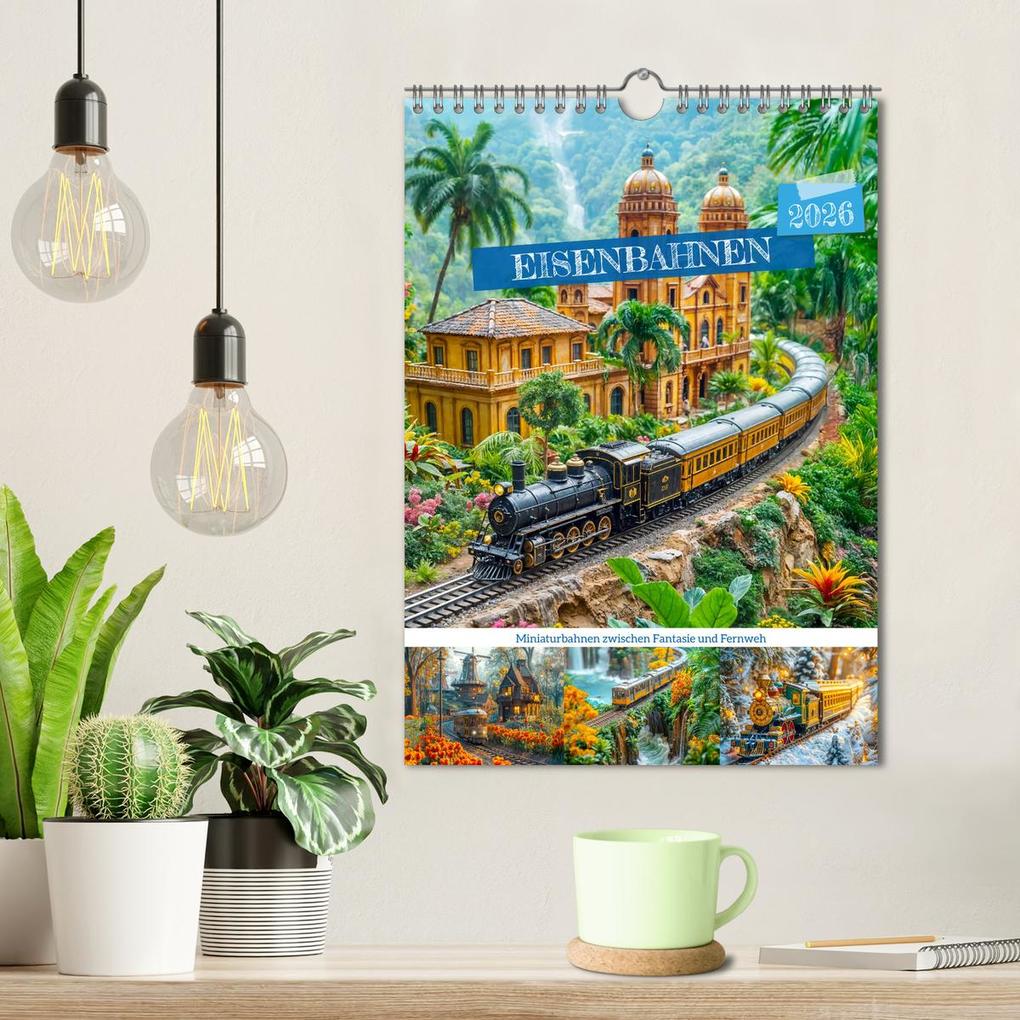 Weitere Ansicht: Eisenbahnen - Miniaturbahnen zwischen Fantasie und Fernweh (Wandkalender 2026 DIN A4 hoch), CALVENDO Monatskalender | Calvendo, Anja Frost