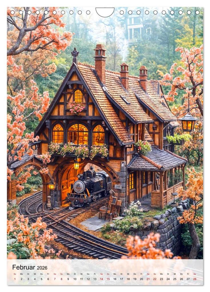 Weitere Ansicht: Eisenbahnen - Miniaturbahnen zwischen Fantasie und Fernweh (Wandkalender 2026 DIN A4 hoch), CALVENDO Monatskalender | Calvendo, Anja Frost