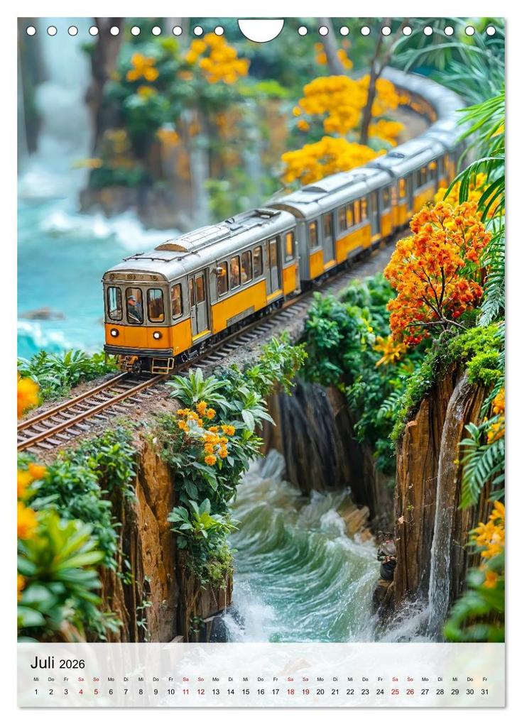 Weitere Ansicht: Eisenbahnen - Miniaturbahnen zwischen Fantasie und Fernweh (Wandkalender 2026 DIN A4 hoch), CALVENDO Monatskalender | Calvendo, Anja Frost