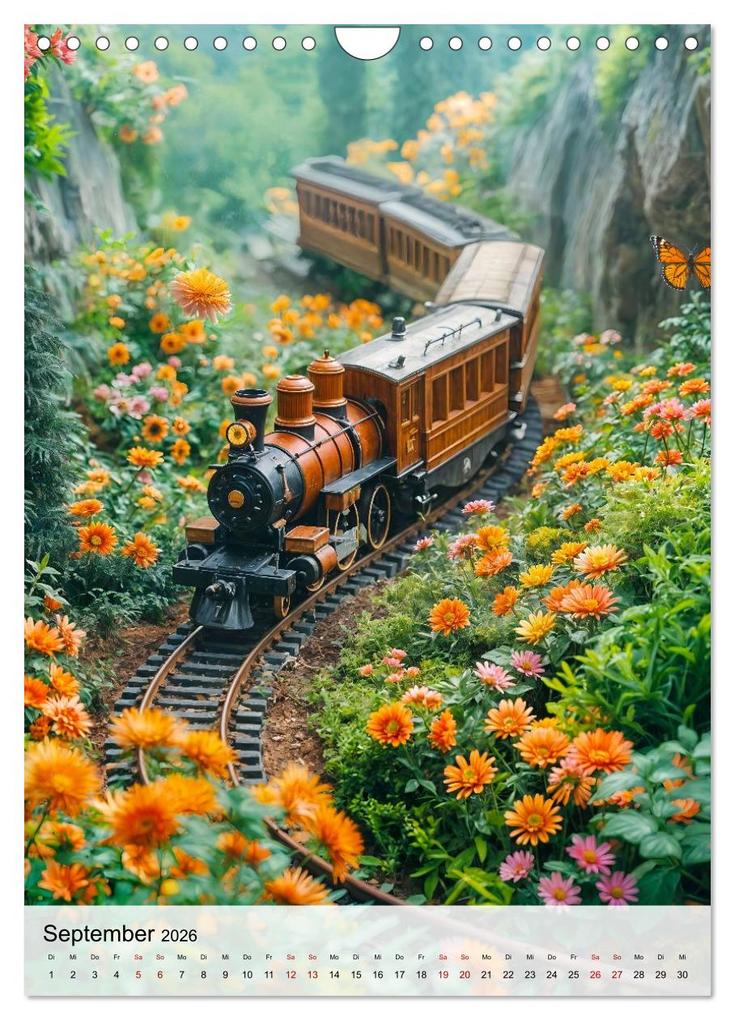 Weitere Ansicht: Eisenbahnen - Miniaturbahnen zwischen Fantasie und Fernweh (Wandkalender 2026 DIN A4 hoch), CALVENDO Monatskalender | Calvendo, Anja Frost