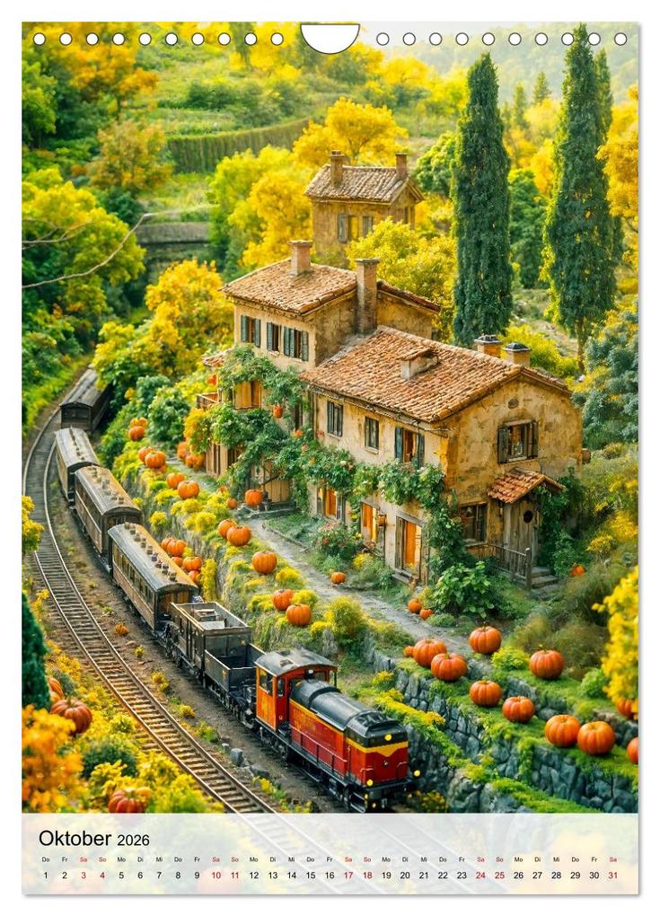 Weitere Ansicht: Eisenbahnen - Miniaturbahnen zwischen Fantasie und Fernweh (Wandkalender 2026 DIN A4 hoch), CALVENDO Monatskalender | Calvendo, Anja Frost