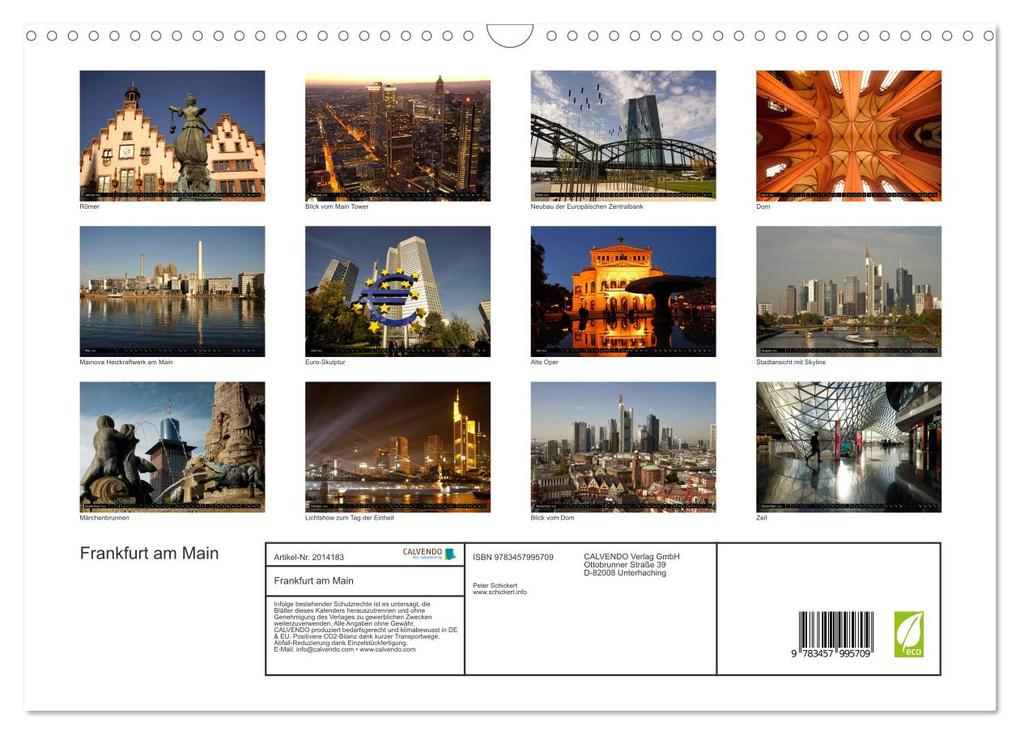Weitere Ansicht: Frankfurt am Main (Wandkalender 2026 DIN A3 quer), CALVENDO Monatskalender | Calvendo, Peter Schickert