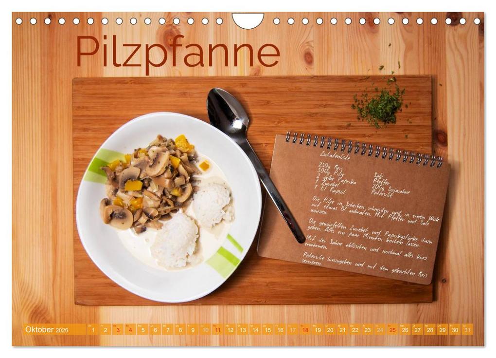 Weitere Ansicht: Einfache vegane Rezepte (Wandkalender 2026 DIN A4 quer), CALVENDO Monatskalender | Calvendo, Photography PM