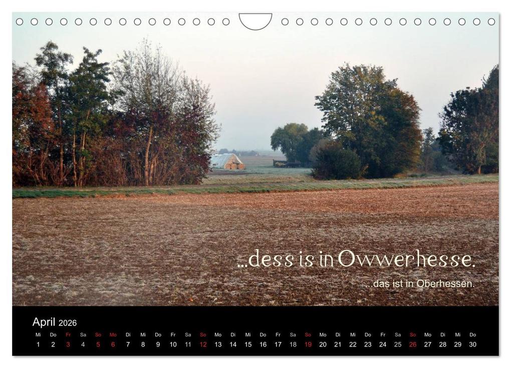 Weitere Ansicht: Die Wetterau mit Mundart-Statements (Wandkalender 2026 DIN A4 quer), CALVENDO Monatskalender | Calvendo, kexDESIGN, Kornelia Exner, kexDESIGN Exner