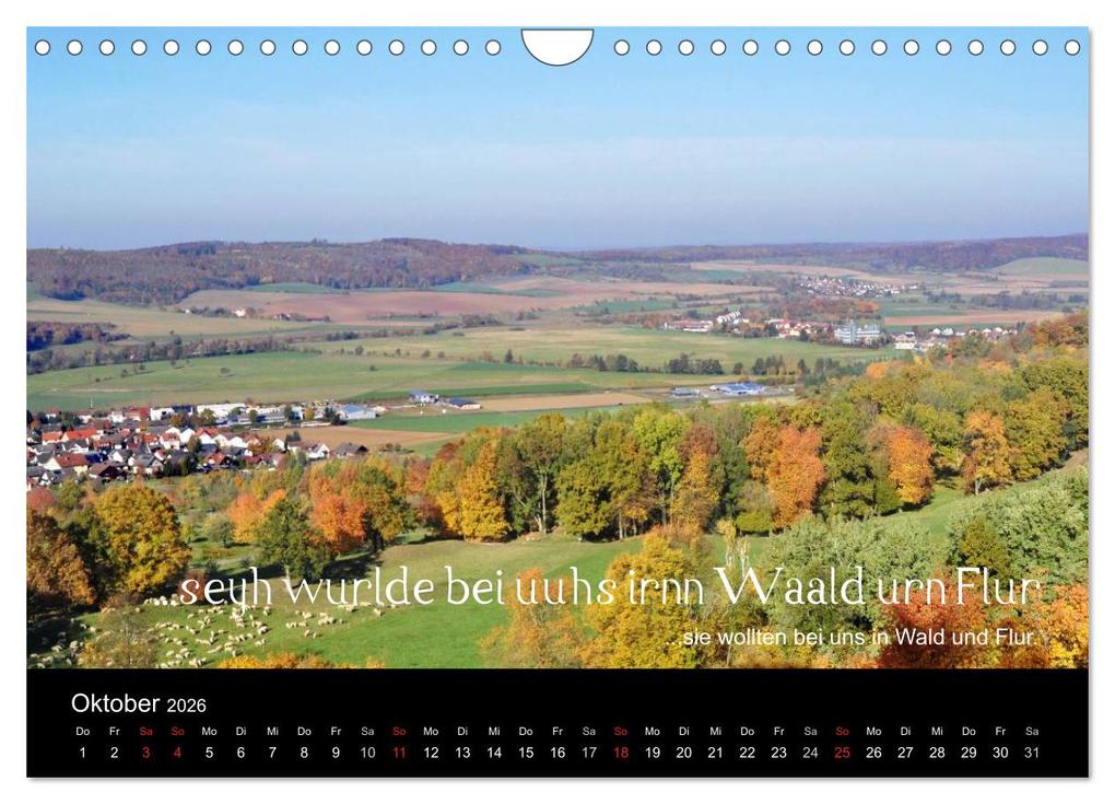Weitere Ansicht: Die Wetterau mit Mundart-Statements (Wandkalender 2026 DIN A4 quer), CALVENDO Monatskalender | Calvendo, kexDESIGN, Kornelia Exner, kexDESIGN Exner