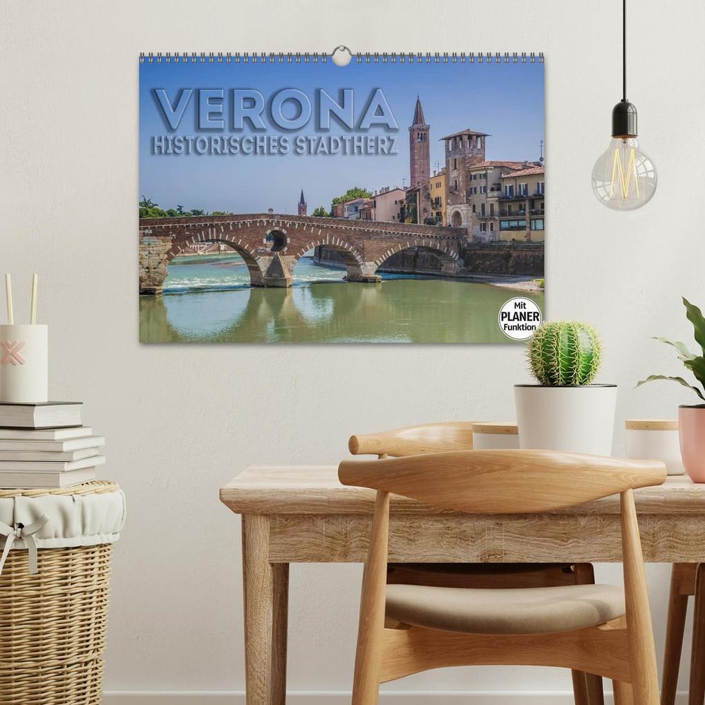 Weitere Ansicht: VERONA Historisches Stadtherz (Wandkalender 2026 DIN A3 quer), CALVENDO Monatskalender | Calvendo, Melanie Viola