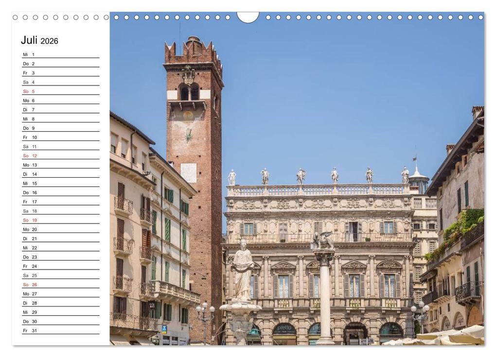 Weitere Ansicht: VERONA Historisches Stadtherz (Wandkalender 2026 DIN A3 quer), CALVENDO Monatskalender | Calvendo, Melanie Viola