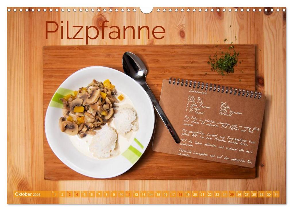 Weitere Ansicht: Einfache vegane Rezepte (Wandkalender 2026 DIN A3 quer), CALVENDO Monatskalender | Calvendo, Photography PM