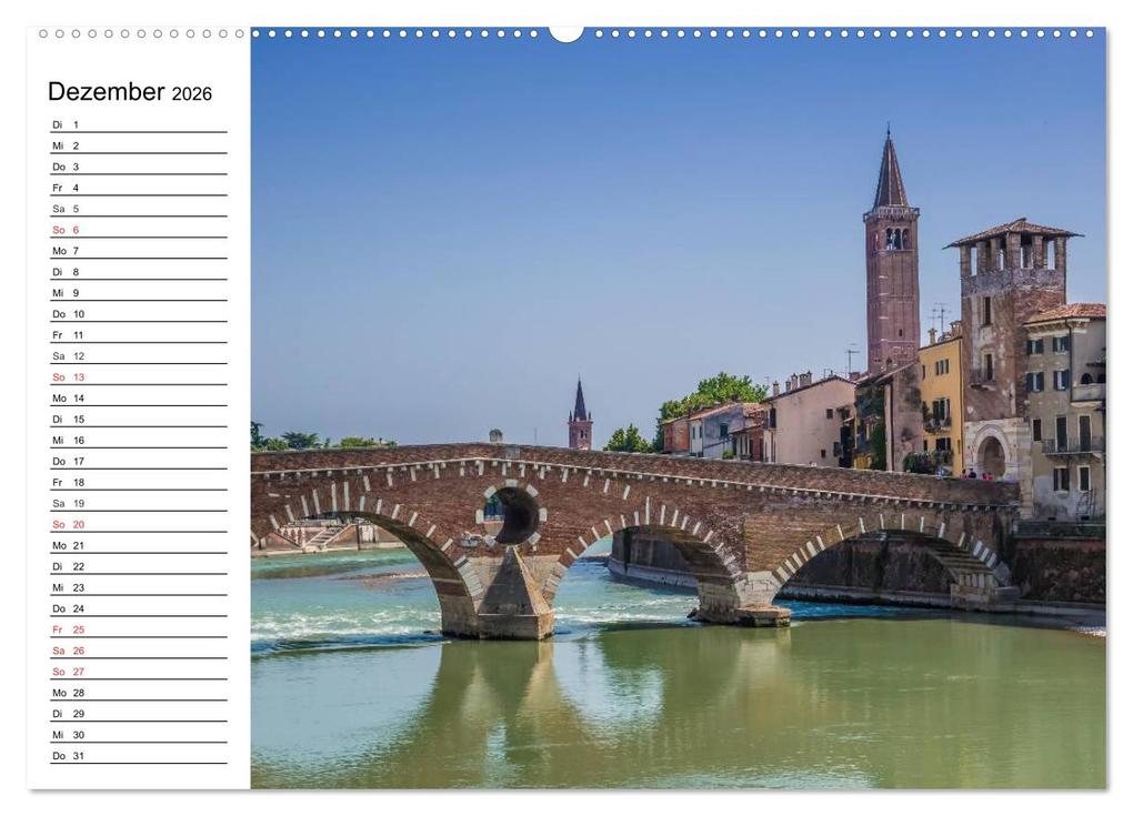 Weitere Ansicht: VERONA Historisches Stadtherz (Wandkalender 2026 DIN A2 quer), CALVENDO Monatskalender | Calvendo, Melanie Viola